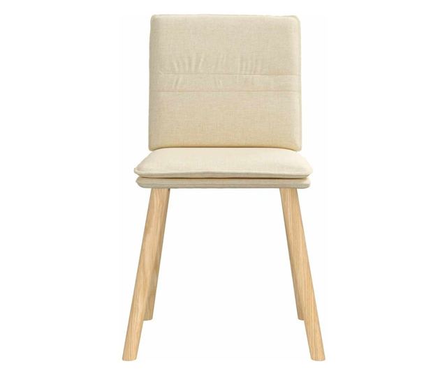 Jedilni stoli, 2 kosa, kremni, blago