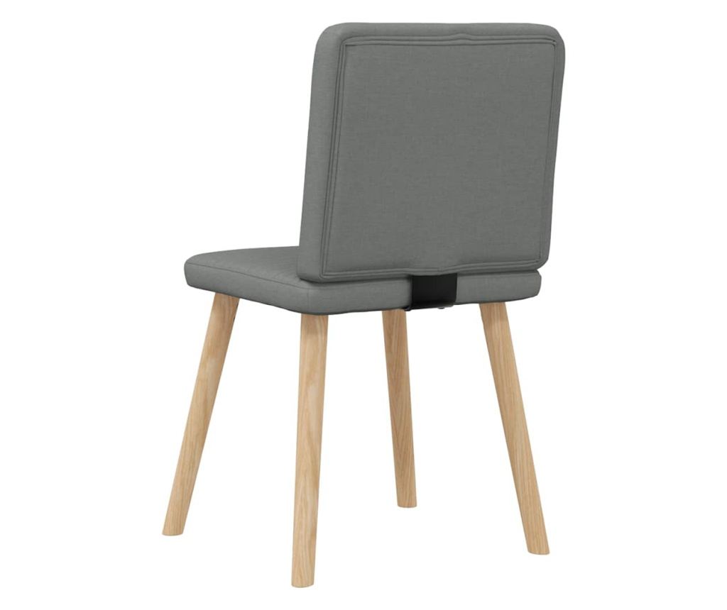 Jedilni stoli, 2 kosa, temno sivi, tekstil - 6