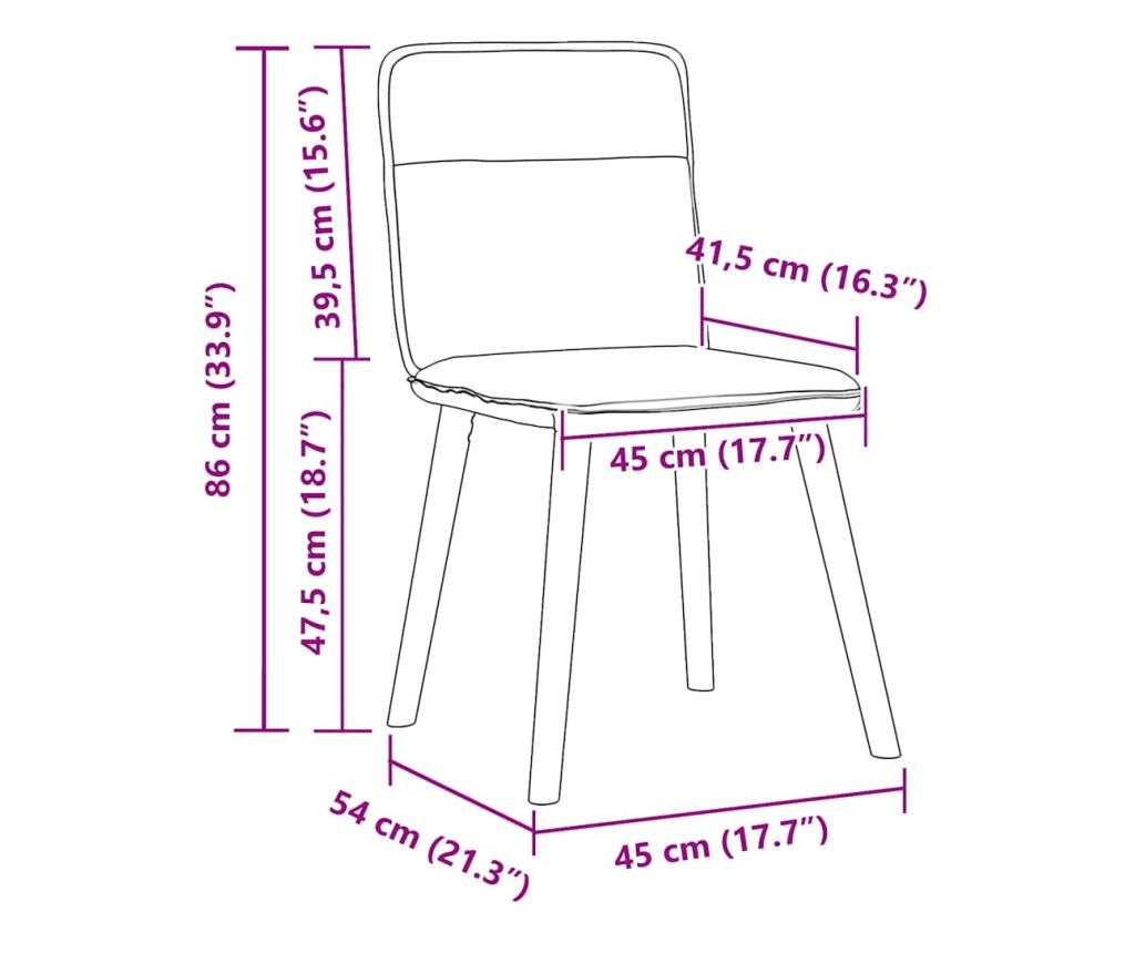 Kuhinjski stoli, 2 kosa, črni, tekstil - 8