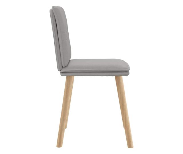 Jedilni stoli 4 kosi sivo blago