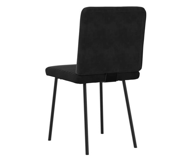 Kuhinjski stoli, 2 kosa, črni, žamet