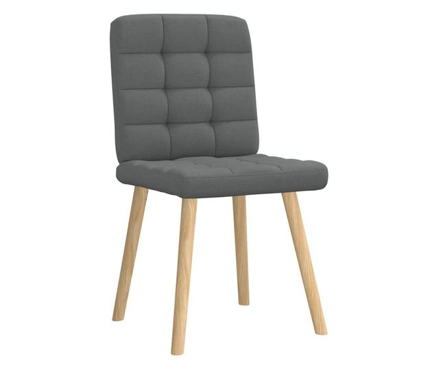 Kuhinjski vrtljivi stoli, 4 kosi, temno sivi, tekstil