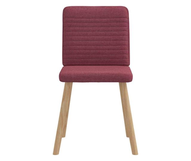 Jedilni stoli, 2 kosa, vinsko rdeča, blago