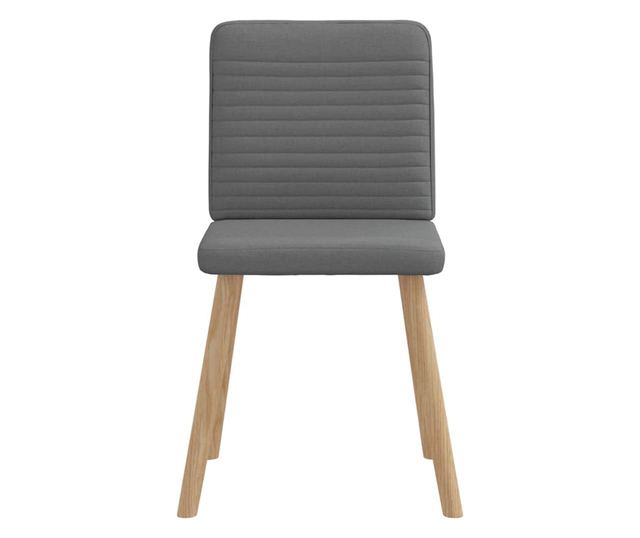 Jedilni stoli, 2 kosa, temno sivi, tekstil