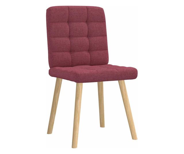 Jedilni stoli, 2 kosa, vinsko rdeča, tkanina