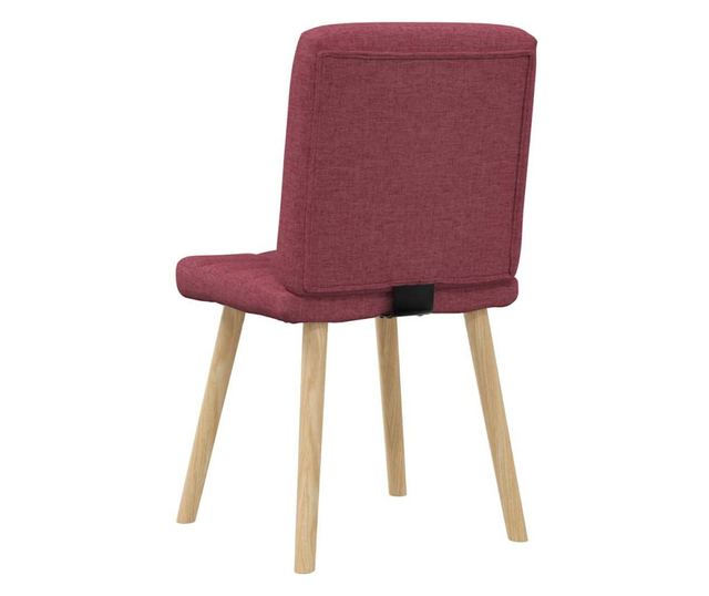 Jedilni stoli, 2 kosa, vinsko rdeča, tkanina