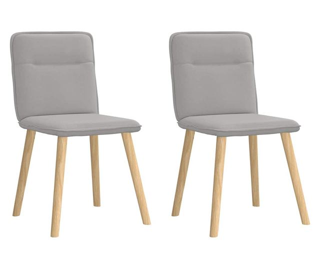 Jedilni stoli 2 kosa sivo blago