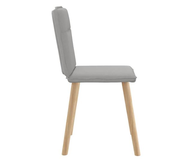 Jedilni stoli 2 kosa sivo blago