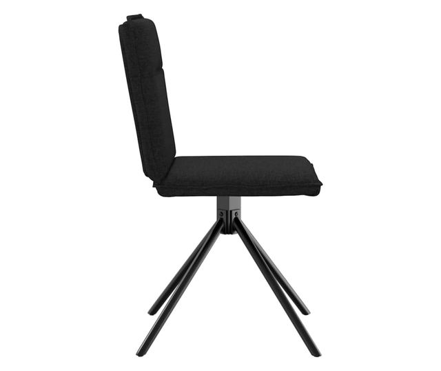 Kuhinjski stoli, 2 kosa, črni, tekstil