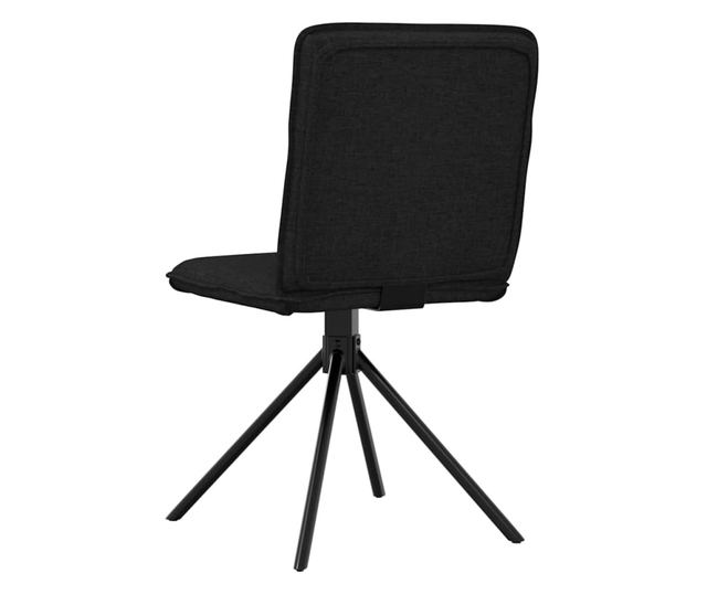 Kuhinjski stoli, 2 kosa, črni, tekstil