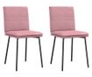 Jedilni stoli, 2 kosa, roza, žamet