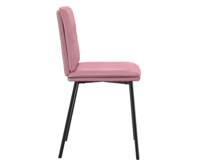 Jedilni stoli, 2 kosa, roza, žamet