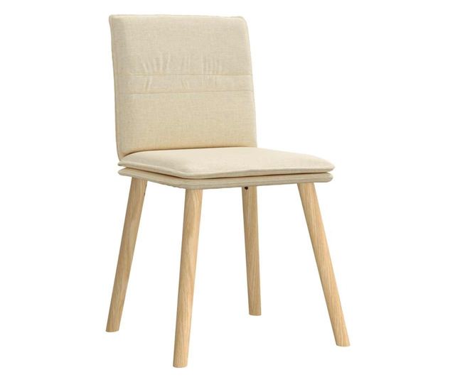 Jedilni stoli, 2 kosa, kremni, blago