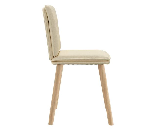 Jedilni stoli, 2 kosa, kremni, blago