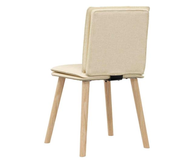 Jedilni stoli, 2 kosa, kremni, blago