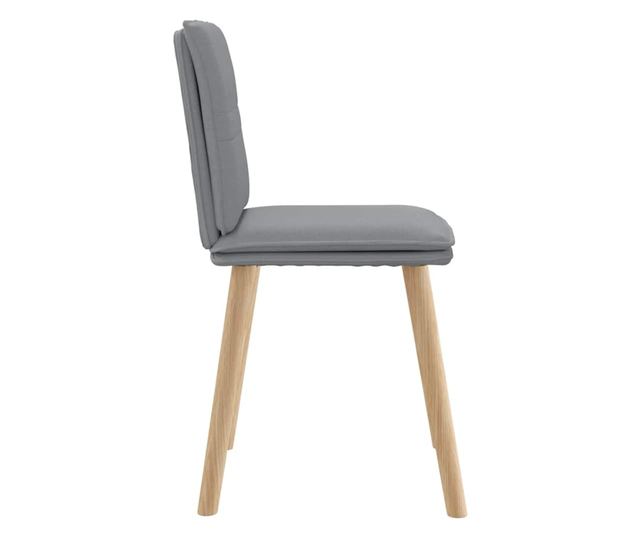 Jedilni stoli, 2 kosa, svetlo sivi, blago