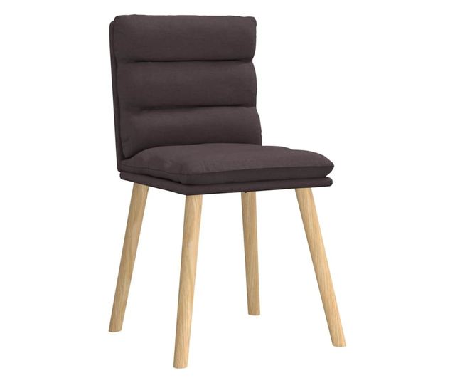 Jedilni stoli, 2 kosa, temno rjava, blago