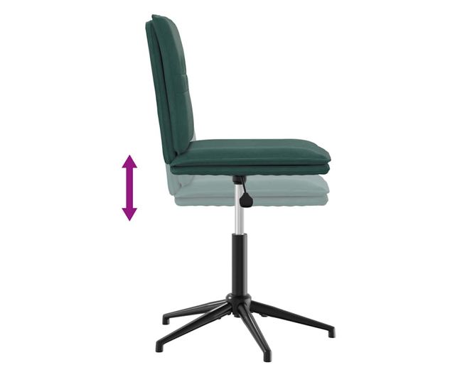 Kuhinjski stol, temno zelen, žamet