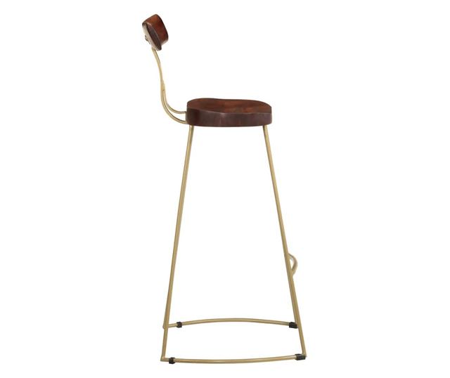 Barski stoli 2 kosa 49x43x103 cm Masiven mangov les