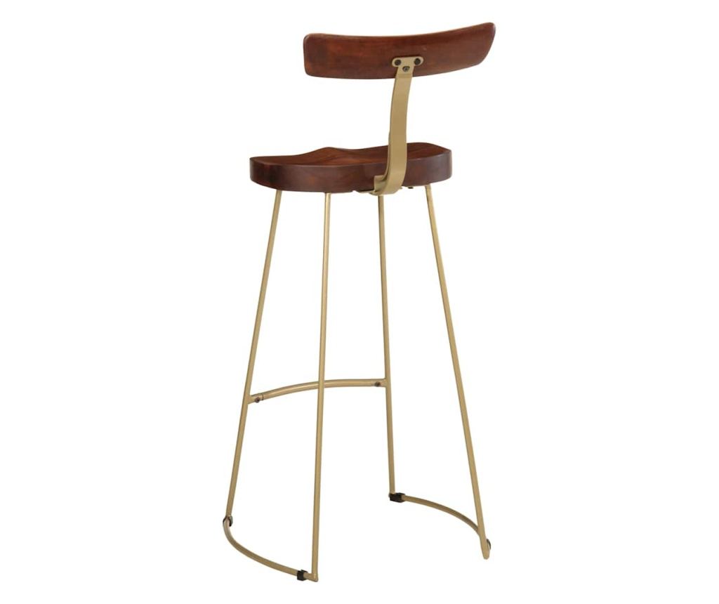 Barski stoli 2 kosa 49x43x103 cm Masiven mangov les - 4