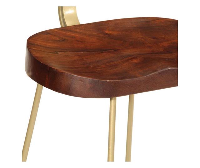 Barski stoli 2 kosa 49x43x103 cm Masiven mangov les