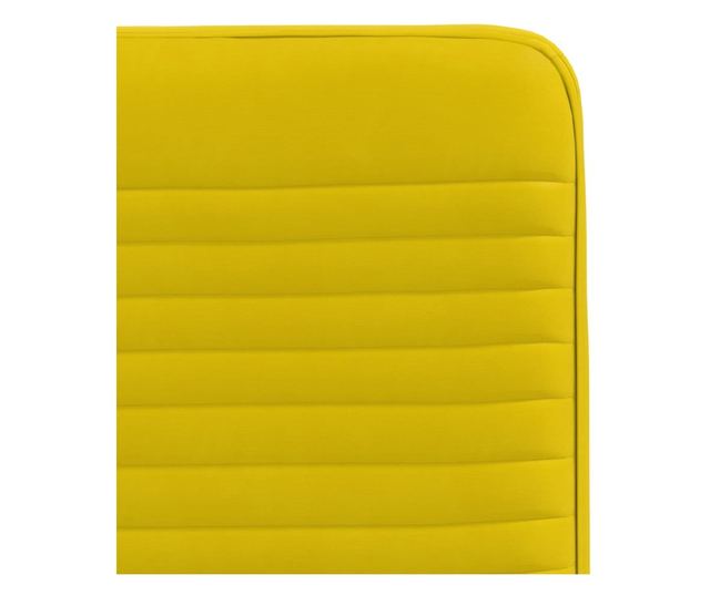 Jedilni stoli, komplet 4, rumeni, žamet