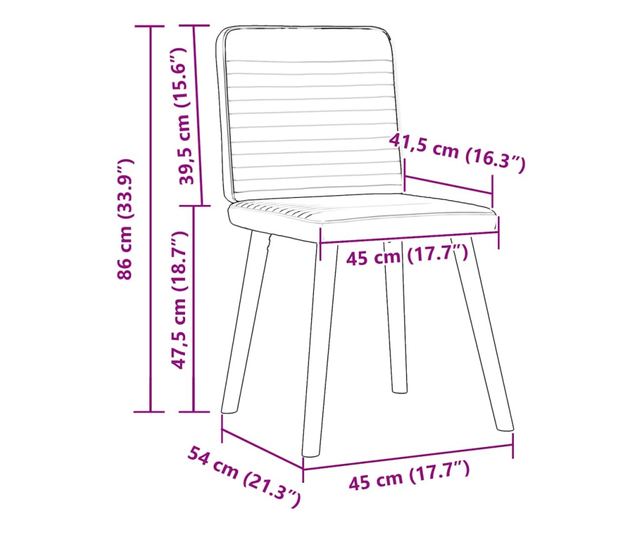 Jedilni stoli, 2 kosa, vinsko rdeča, blago