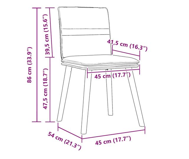 Jedilni stoli 6 kosov Jeans modra tkanina