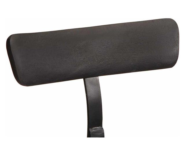 Barski stoli 2 kosa črna 49x43x88 cm trden mangov les