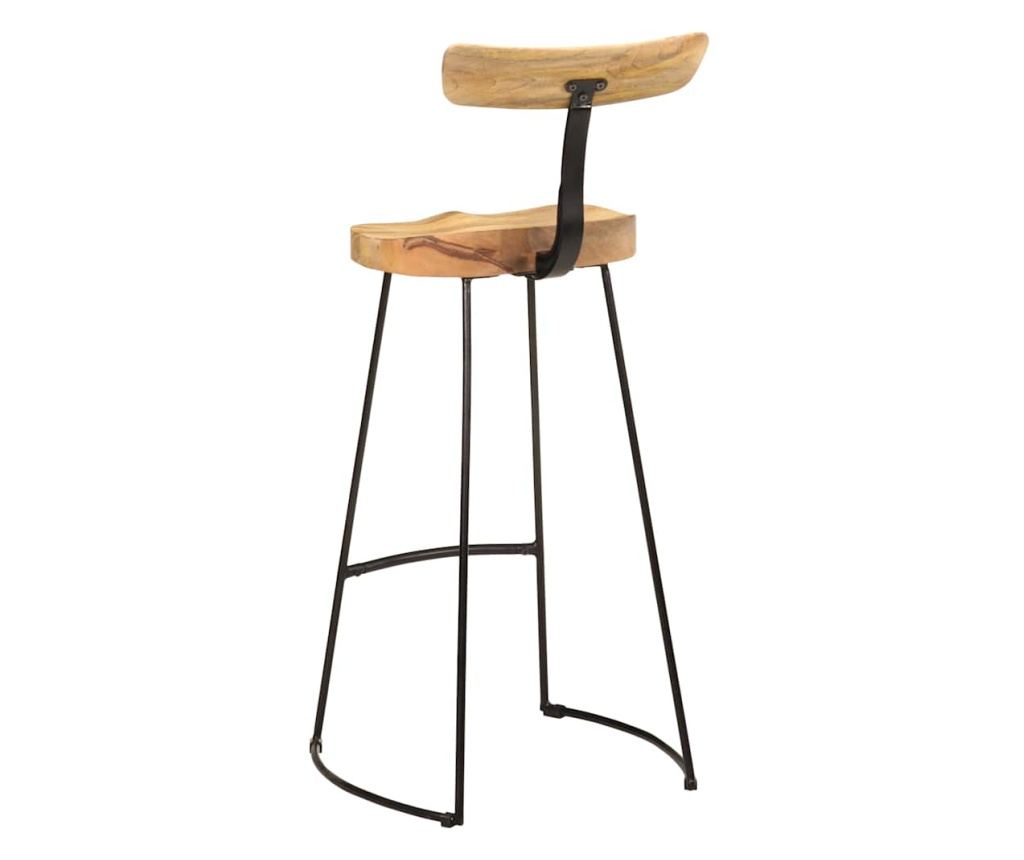 Barski stoli 2 kosa 49x43x103 cm Masiven mangov les - 4