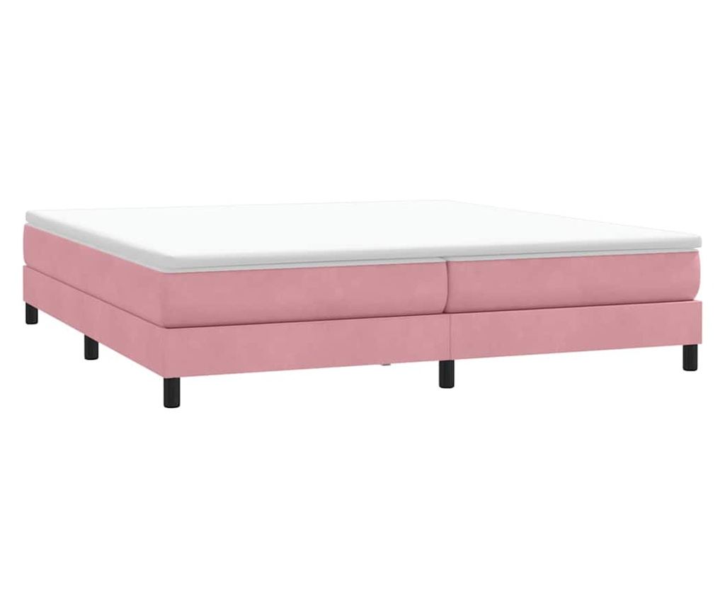 Box Spring легло без матрак розово 200x210 cm кадифе - 3