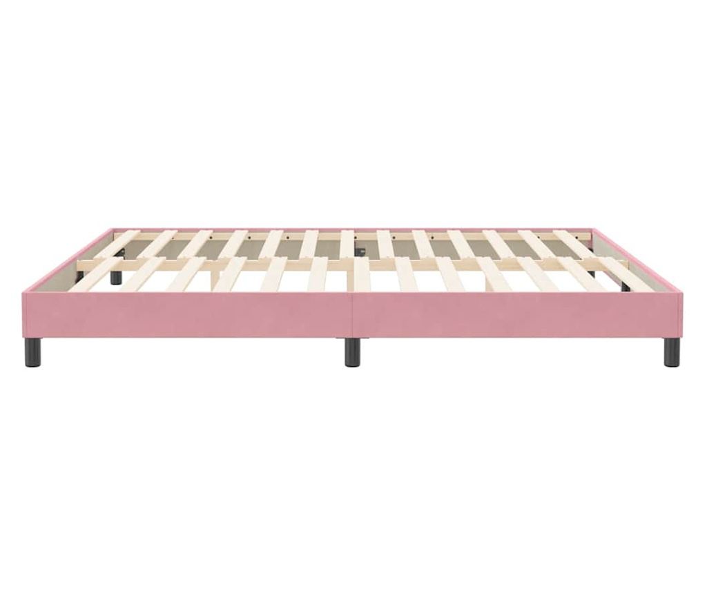 Box Spring легло без матрак розово 200x210 cm кадифе - 6