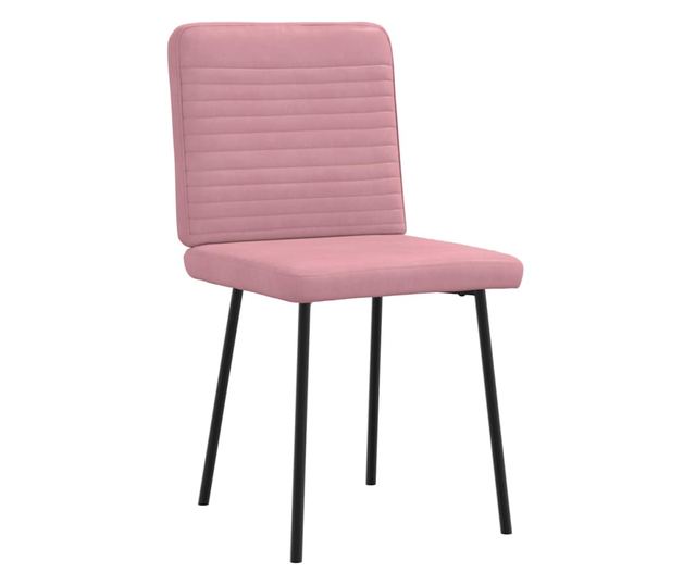 Kuhinjski stoli, 4 kosi, roza, žamet