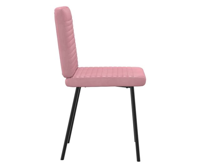 Kuhinjski stoli, 4 kosi, roza, žamet