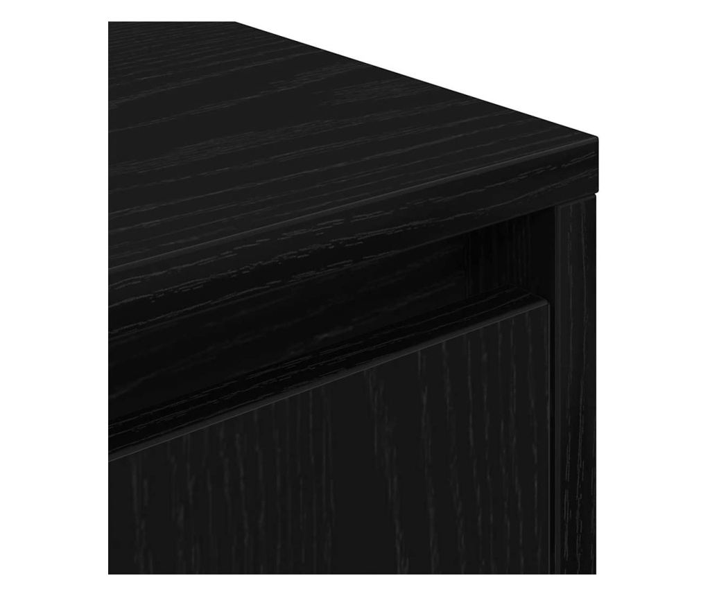 Noćni ormarić s LED svjetlima (2 komada) Crni 38x34x50 cm - 11