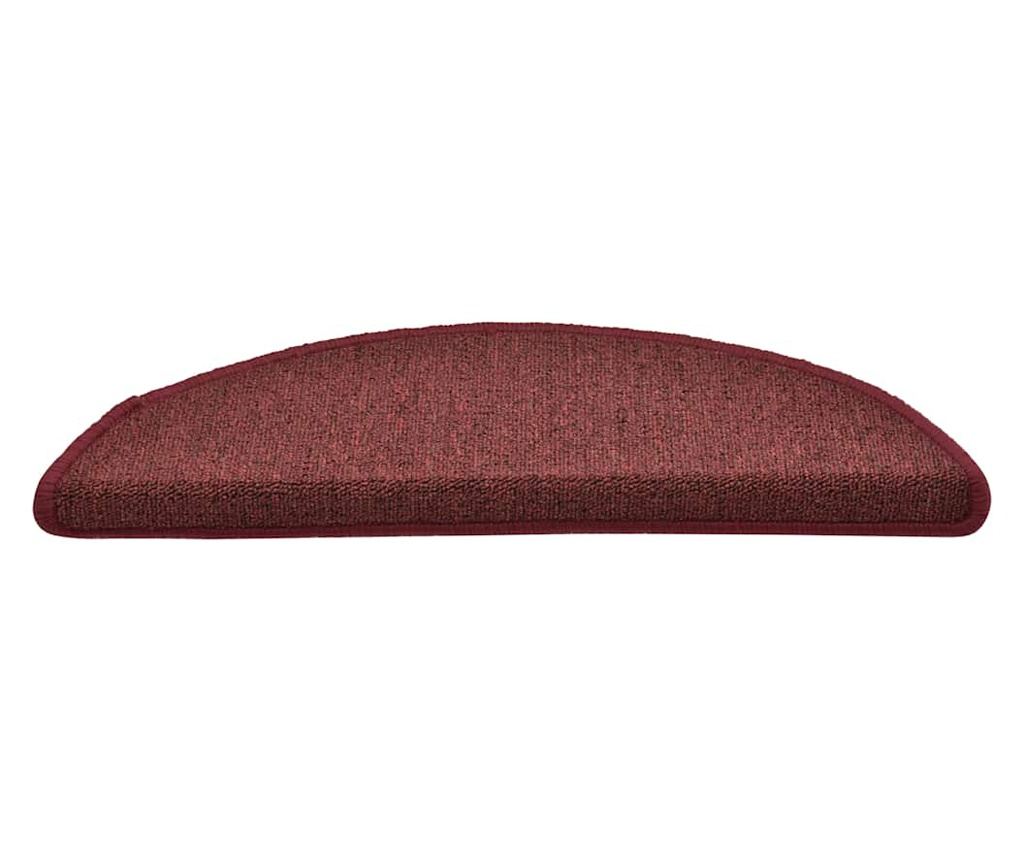 Изтривалки за стълби, 30 бр., 56x17x3 см, бордо, полукръгли - 3