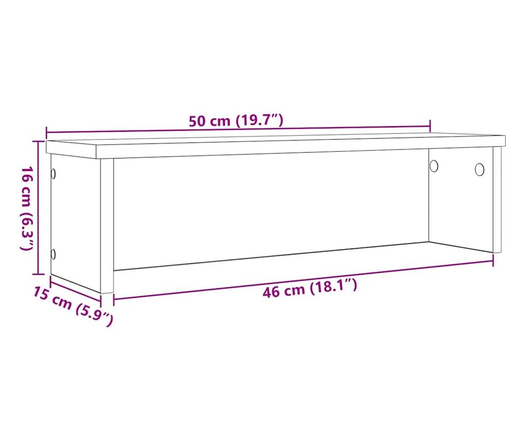 Кухненски стелажи, подреждащи се 2 бр сива сонома 50x15x16 см - 9