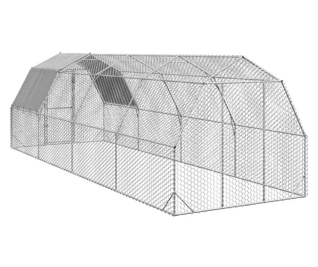 Пилешки подиум с покрив 2,5x8x2,25 м Поцинкована стомана - 5