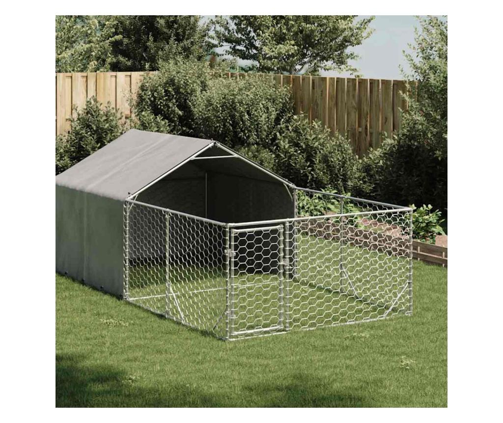 Открита кучешка колиба с бягаща пътека 4x2x1,5 m - 2