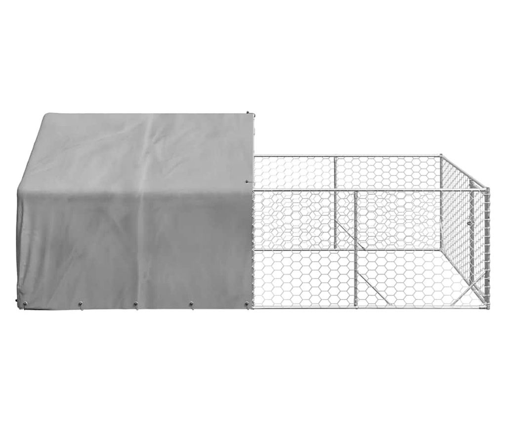 Открита кучешка колиба с бягаща пътека 4x2x1,5 m - 4