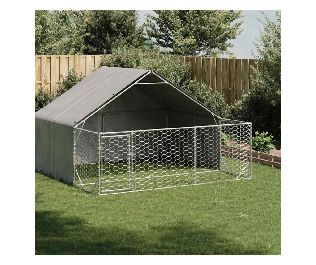 Открита кучешка колиба с бягаща пътека 3x3x1,9 m - 2