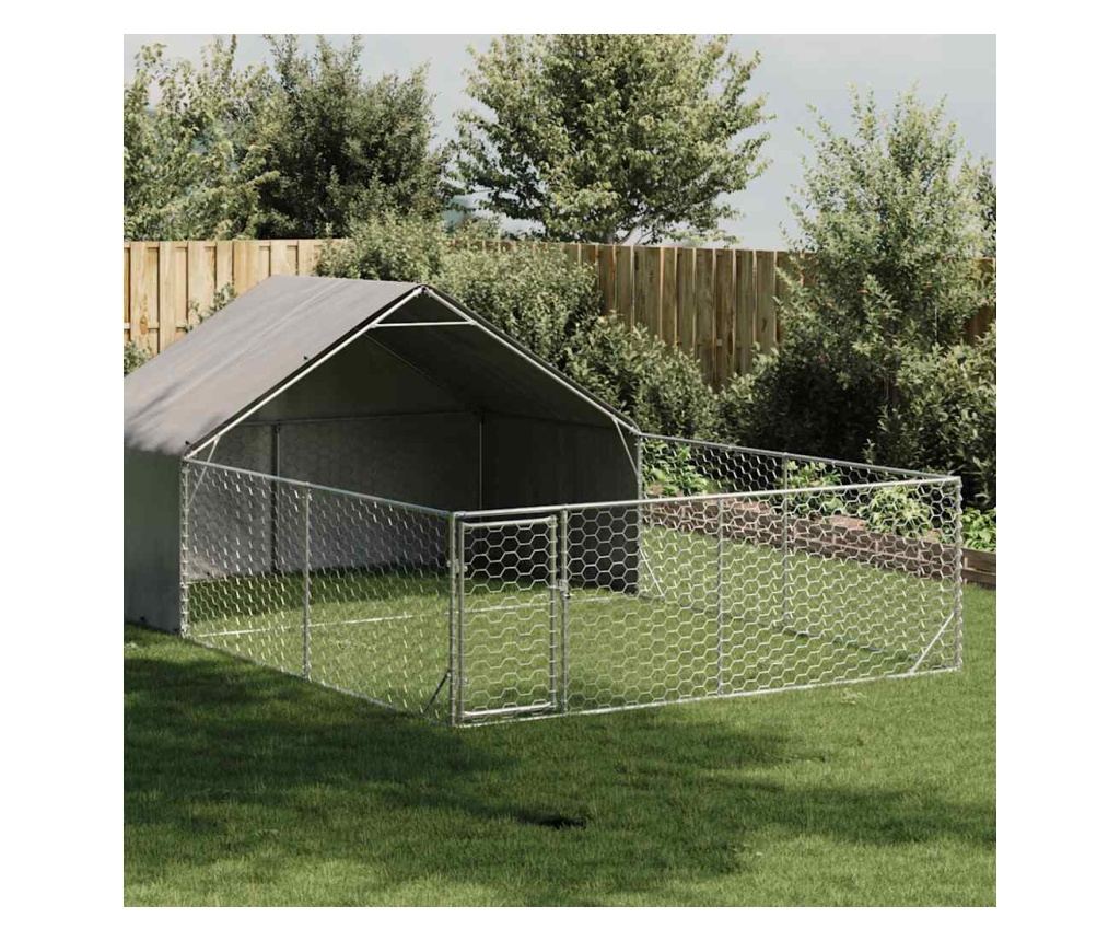 Открита кучешка колиба с бягаща пътека 6x3x1,9 m - 2