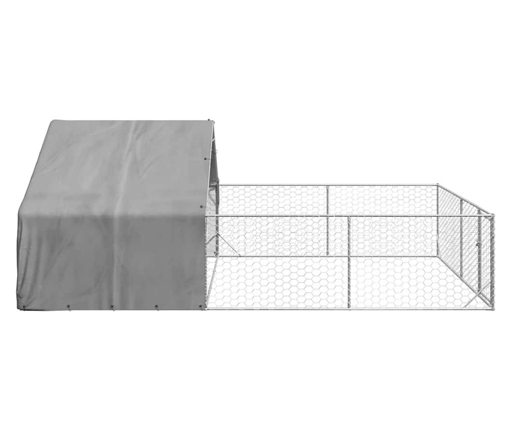 Открита кучешка колиба с бягаща пътека 6x3x1,9 m - 4