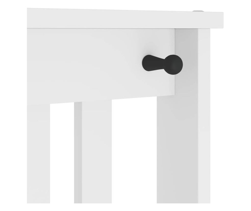 vidaXLL Дърво за антре SANDNES бяло 45x40x159,5 cm - 9