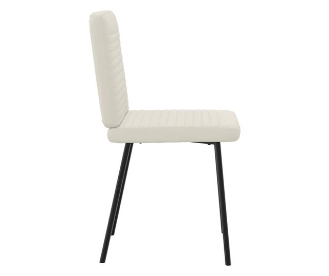 Jedilni stoli, 4 kosi, kremni, žamet