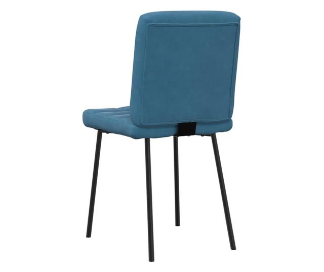 Kuhinjski stoli, komplet 4, modri žamet