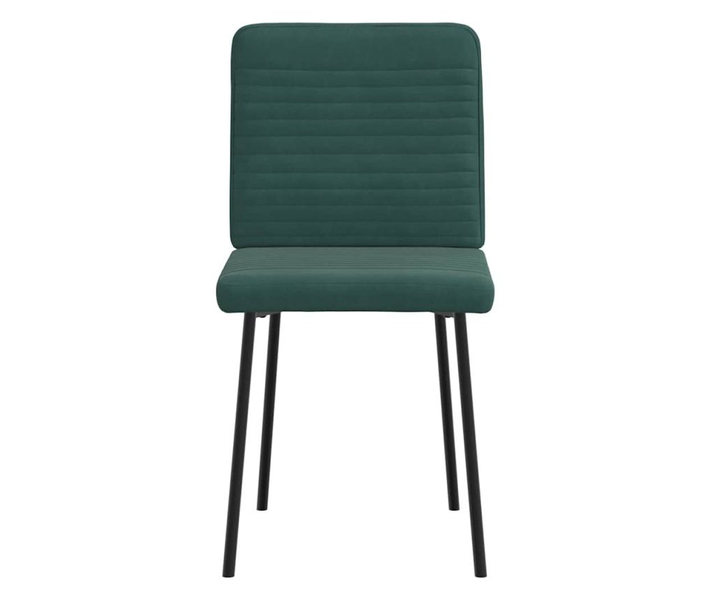 Jedilni stoli, komplet 4, temno zelena, žamet - 5