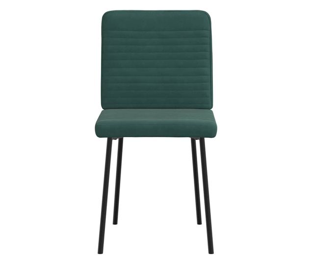 Jedilni stoli, komplet 4, temno zelena, žamet