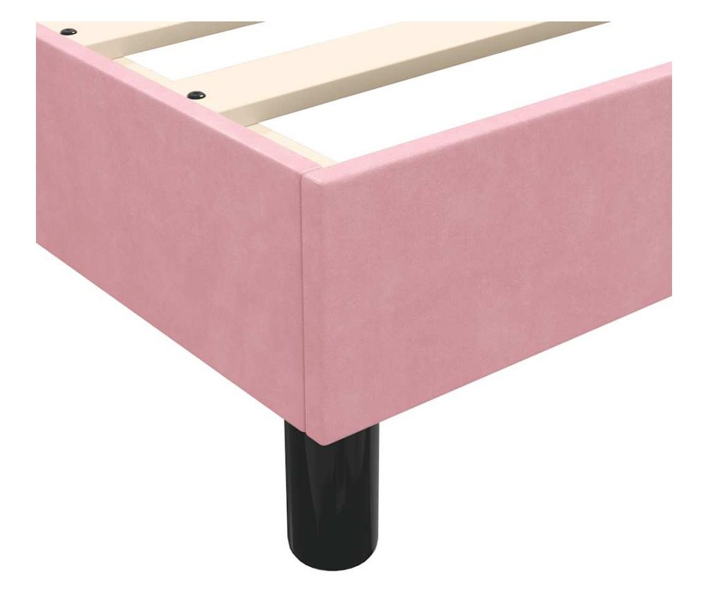 Box Spring легло без матрак розово 200x210 cm кадифе - 8