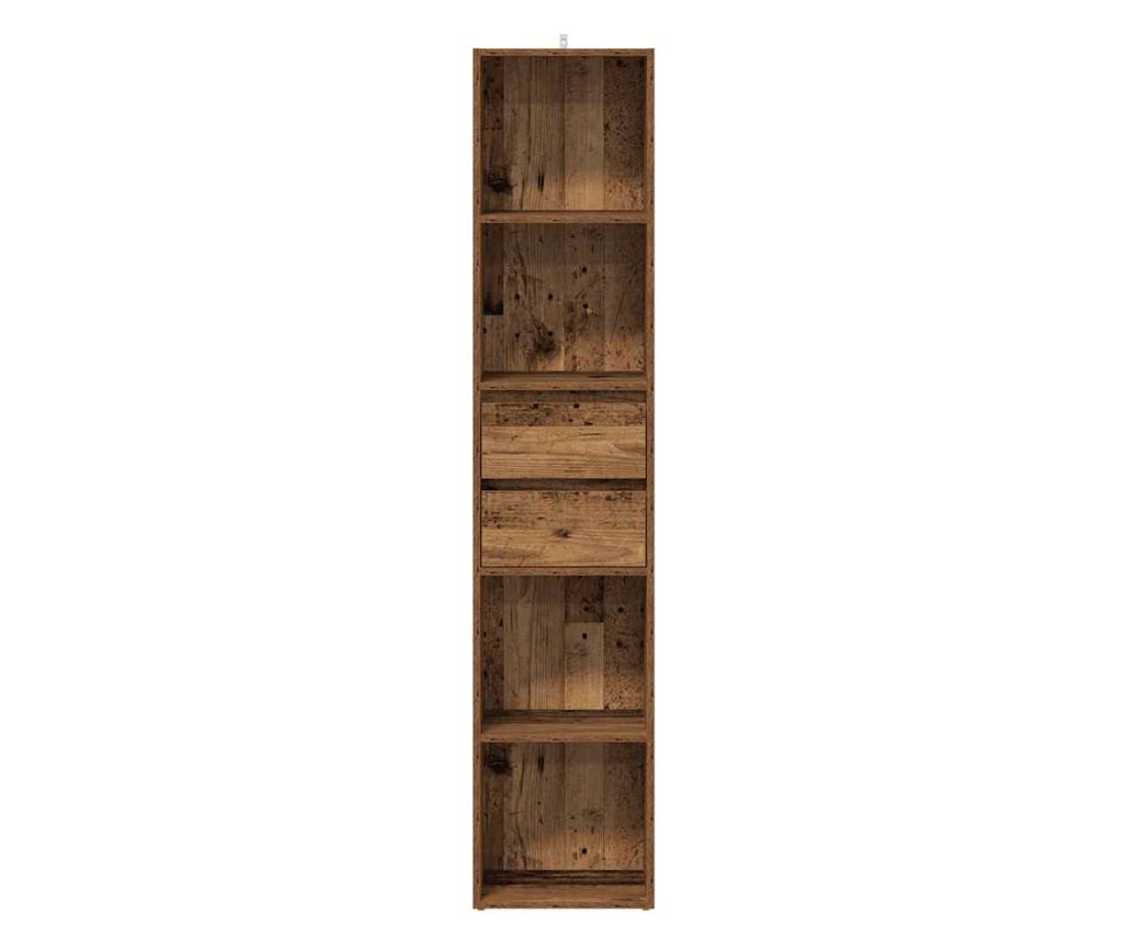 Шкаф за книги от старо дърво 36x30x171 cm Инженерна дървесина - 4